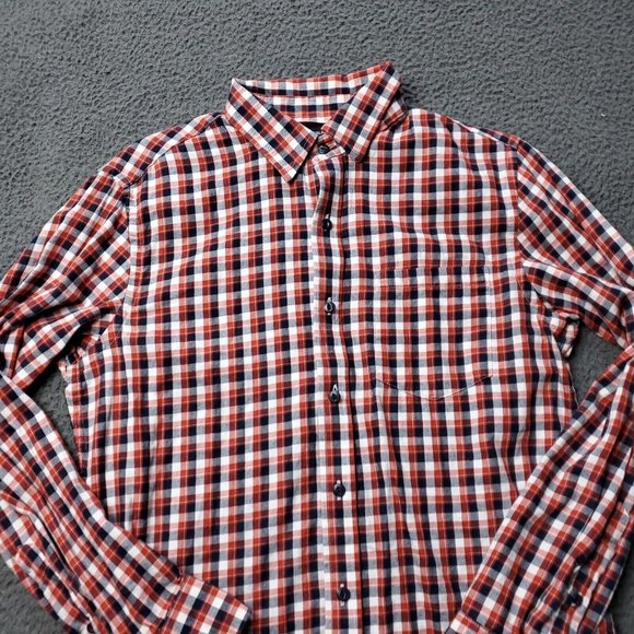 Banana Republic Lightweight Flannel Plaid Button Shirt Multicolor Mens S Small - Picture 5 of 7